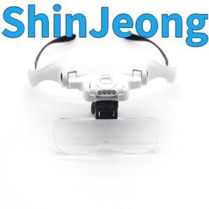 납품전문 5개의 렌즈가 있는 헤드 장착형 조절 가능한 헤드밴드 돋보기 HD 마이크로 조각 루페 보석 평가용