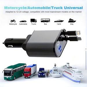 QC3 PD USB 충전기 차량용 12V 디지털 24V 합금 알루미늄 전압계 디스플레이 전화 충전 고속 자동차