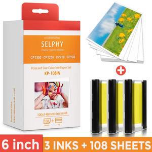 Canon Selphy CP1300 CP1500 CP1200 CP910 CP900 포토 프린터 KP108IN 6 인치 트레이 용 6 인치 Selphy 용