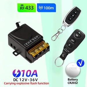RF 433Mhz 무선 리모컨 스위치, 전기 장치 조명용 릴레이 리시버, 고출력 100 미터, 30A DC 12V 24V 48V 72V