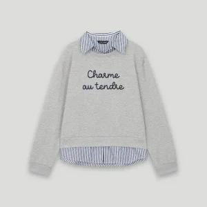 [코데즈컴바인](센텀시티점) 셔츠 레이어드 맨투맨 (CKC-TS507W8)