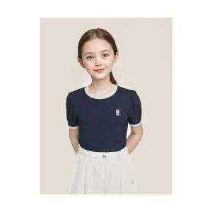 빈폴 키즈 빈폴 BEANPOLE KIDS 여아 폴리 골지 링거 반팔 티셔츠 네이비 BI5442G04R BI5442G04R 247813