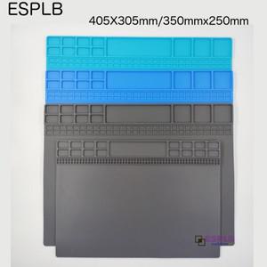 Esplb 405x305mm 단열 수리 패드 납땜 작업 스테이션 매트 실리콘 용접 유지 플랫폼
