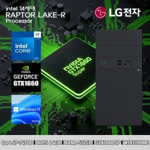 LG 데스크탑 코어i7 14세대 GTX1660SP 컴퓨터 B90MV-I7AR4SD-GTX1660SP WIN11 i7-14700 64GB SSD512GB