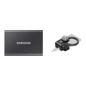 삼성 2TB T7 휴대용 SSD 맥세이프/Cold Shoe SSD 홀더 Titan 그레이