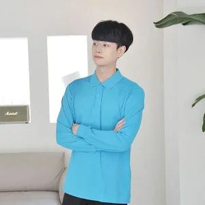 교복몰 베이직 시보리 긴팔 카라티 (11컬러) 반티