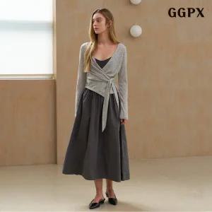 [GGPX]투웨이 레이어드 랩 가디건 셋업 원피스 (GPCOW019D)