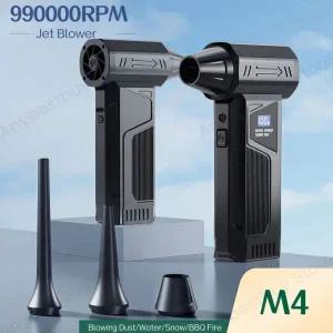 제트건 에어건 송풍기 990000RPM 제트 160g 공기 고전력 휴대용 먼지 스크린 디스플레이 LED 조명 차량용