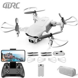 4K 1080P HD 카메라가 장착된 4DRC V9 미니 드론 WiFi FPV RC 기압 고도 접이식 쿼드콥터 선물 완구 그레이