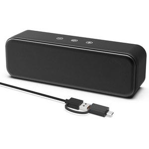 데스크톱 PC 노트북용 컴퓨터 스피커, 유선, USB 플러그인, 모니터용 외장 PC용 소형 사운드 바, 깊은 베이스가 있는 라우드 터치 컨트롤, 내장 USB-C to 어댑터