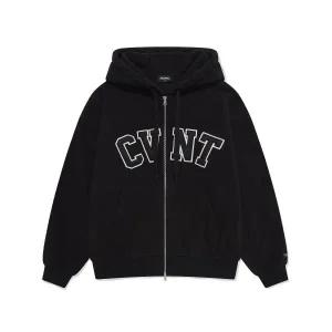 커버낫 CVNT 플리스 오버핏 후디 집업 블랙 CO2403JK18BK 846143