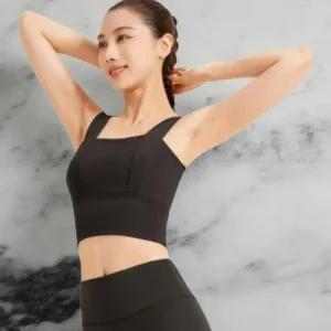 여성 요가 스포츠 크롭탑 숏바지 트레이닝 세트