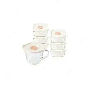 글라스락 렌지쿡 촉촉한 큰햇밥용기 440ml 6개 + 계란찜용기 500ml 1개