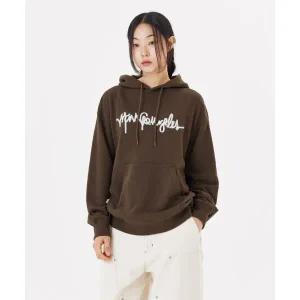 마크곤잘레스 MARK GONZALES 사인로고 지그재그 자수 스웨트 후디 - DBROWN Z253UHD020082 369459