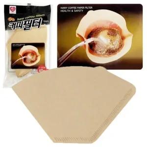 고품질 하니 커피필터여과지(2-5인용 40매)종이필터 커피드립 커피거름종이 드립백 종이필터 (WFK30VE)