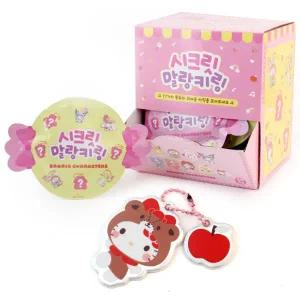 산리오캐릭터즈 시크릿 말랑 키링 키홀더 키체인 가방고리 열쇠고리 1곽 (2500원x30개입)