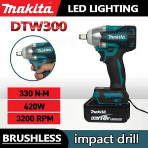 MAKITA DTW300Z 브러시리스 리튬 배터리 임팩트 렌치 전기 배터리가 없는 18V 베어 머신