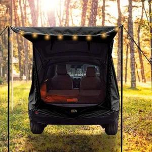 [콩심팥심]차박 감성 카크닉 폴대형 블랙 트렁크텐트125x95x150c