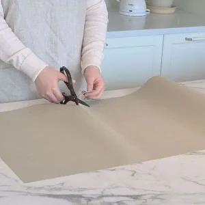 다용도 린넨 클린 서랍매트 30X300 브라운 1P 시트 논슬립매트