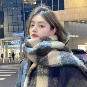 오버핏 남자 빅사이즈 포근한 머플러 커플 여자 따뜻한 빅사이즈 캐주얼 선물 겨울 두껍고