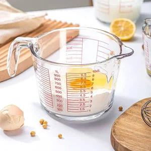 베이킹 비커 유리 계량컵 1L 주방 눈금컵