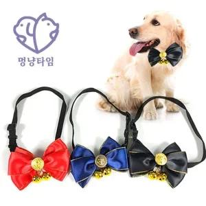 강아지 고양이 리본 방울 목걸이 타이 반려동물목걸이