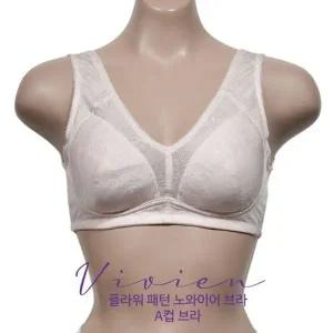[하프클럽/]레이스 착용감 블랙 인견소재 꽃무늬 노몰드 레