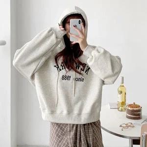 [하프클럽/]여자 크로쉐 쮸리 벌룬 필기체 후디 티셔츠