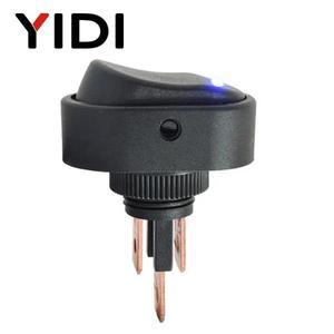 YIDI ASW-20D 자동차 보트 로커 스위치, ON OFF LED 조명, 레드 그린 블루 옐로우 30A 12VDC