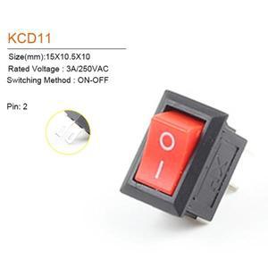 10 Pcs 2 핀 10x15mm 푸시 버튼 스위치 SPST 3A 250V KCD11 스냅인 On/Off 보트 로커 검정색 빨간색 흰색