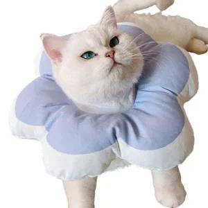 고양이 방수 쿠션 넥카라 블루 S 1P 강아지 수술 보호 고양이넥카라