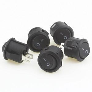 5pcs/10pcs 16mm 직경 작은 라운드 보트 로커 스위치 블랙 미니 화이트 레드 2 핀 ON-OFF