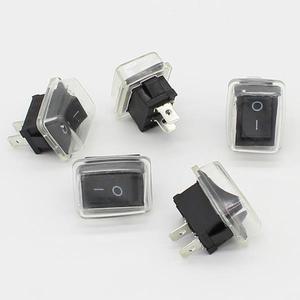 5개/몫 블랙 푸시 버튼 미니 스위치 6A-10A 110V 2Pin 스냅인 On/Off 로커 21MM * 방수