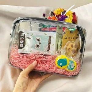[콩심팥심]투명 수영장 pvc 목욕탕 대형 비치백 가방 파우치