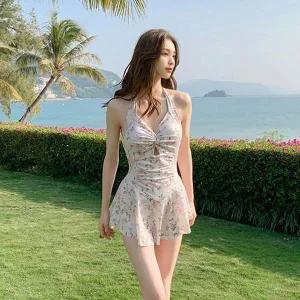[하프클럽/]여성 홀터넥 커버업 모노키니 래쉬가드 수영복