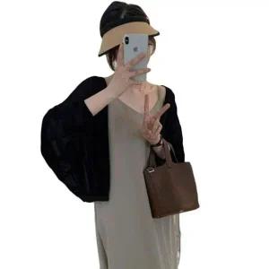 [하프클럽/]볼레로 여성 루즈핏 크롭 신상 데일리 가디건 얇은