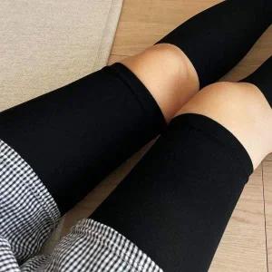 [콩심팥심]검정색 허벅지 스타킹 압박밴드 압박스타킹
