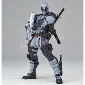 액션 피규어놀라운 야마구치 025EX 데드 풀 3 액션 피규어 PVC 컬렉션 15cm Revoltech 웨이드 윈스턴 윌슨