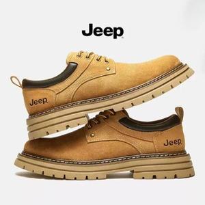 Jeep 지프 가을 남성 마틴 부츠 로우탑 옐로우 캐주얼 워커