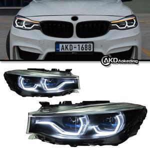 BMW F34 시리즈 GT 용 자동차 부품 헤드 라이트 엔젤 아이 꾸미기 LED 주간 조명 듀얼 프로젝터 DRL Car Ac