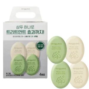 [동구밭] 동구밭 샴푸바 트리트먼트바 샴푸비누 올인원 100g X 4개