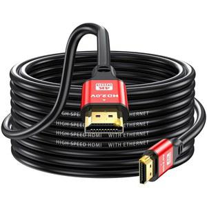 jobbnj HDMI 케이블 35피트, 4K@60Hz, 18Gbps 고속 2.0 코드, 울트라 HD, 이더넷 오디오 리턴, 비디오 4K, 1080p, 3D, Arc, HDR Xbox, PS5/PS4, HDTV, 노트북 등(빨간색)과 호환됩니다