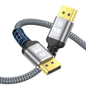 루요툴 8K 디스플레이포트 케이블, DP 1.4 케이블 3.3피트(8K@60Hz, 4K@144Hz, 2K@240Hz) 지원, 32.4Gbps, 골드 도금 커넥터, 게이밍 모니터용 높은 주사율, HDR, FreeSync G-Sync, 그래픽 카드, PC