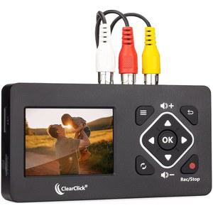 ClearClick 비디오에서 디지털 변환기 2.0 (2세대) 미니 에디션 - VCR, VHS 테이프, AV, RCA, Hi8, 캠코더, DVD, 게임 시스템의 비디오 녹화 [작동하는 VCR/캠코더 및 테이프 필요]