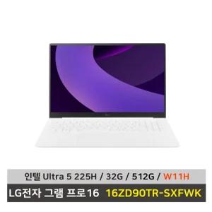 LG전자 그램 프로 16 노트북 16ZD90TR-SXFWK 울트라5 RTX 4050 SSD 512G+Win11 설치 무선마우스 마우스패드 KW