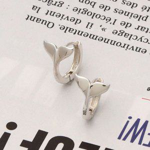 [메리그린]925 SILVER 실버 고래꼬리 링 귀걸이
