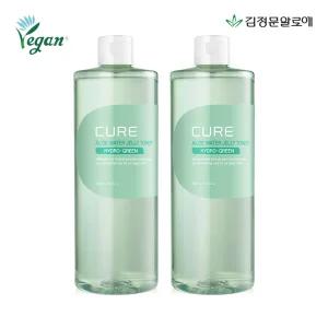 [10%] 김정문알로에 큐어 워터 젤리 대용량 스킨/토너 500ml 2개