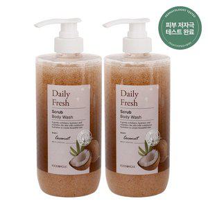 [푸드어홀릭](1+1)푸드어홀릭 데일리 프레시 스크럽 바디워시 코코넛 800ml /촉촉한 저자극 각질케어