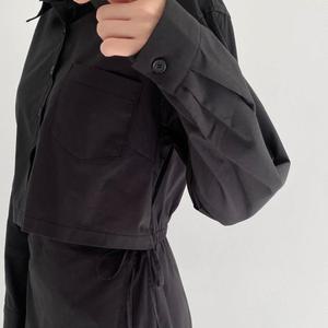 주에리 가을 비대칭 랩스커트 주머니 여성 미니원피스