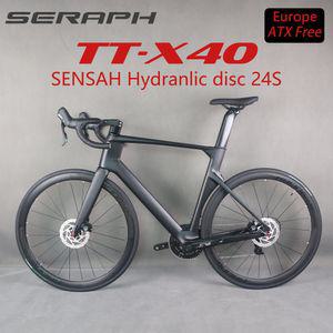 수입자전거 유압 디스크 브레이크 로드 레이싱 자전거 카본 풀 파이크 SENSAH 212 그